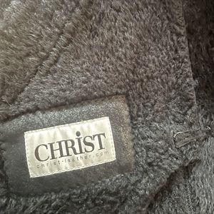 Werner Christ shearling suede coat: 3/4 length, made in Germany